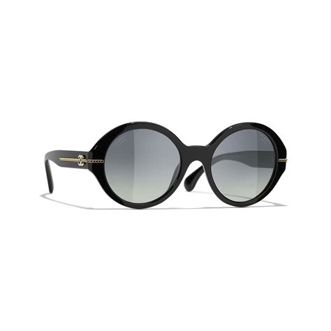 chanel sunglasses beige and black|Round Sunglasses .